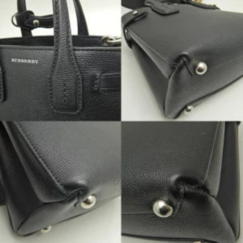 BURBERRY Baby Banner Handbag Leather Black - Picture 8 of 9